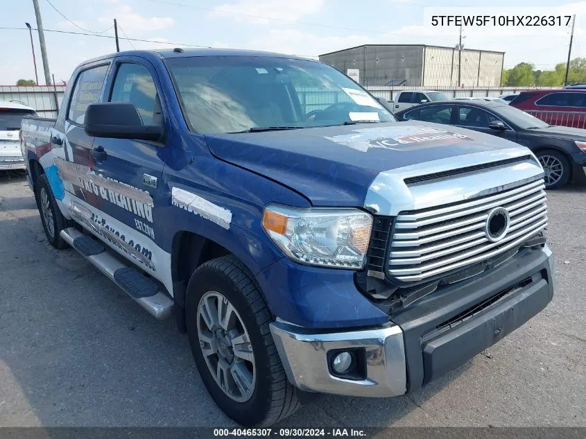 2017 Toyota Tundra Sr5 5.7L V8 VIN: 5TFEW5F10HX226317 Lot: 40465307