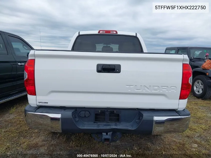 2017 Toyota Tundra Limited 5.7L V8 VIN: 5TFFW5F1XHX222750 Lot: 40476565