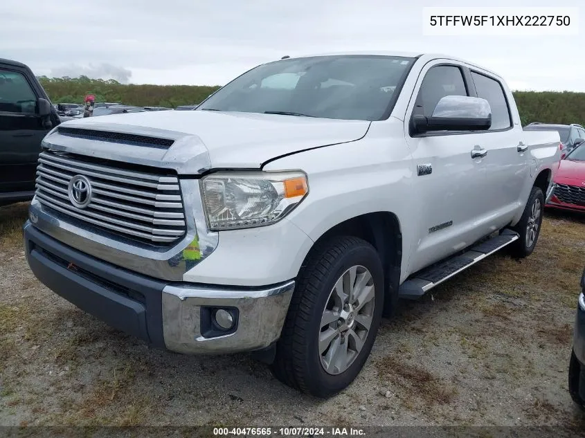 5TFFW5F1XHX222750 2017 Toyota Tundra Crewmax Limited