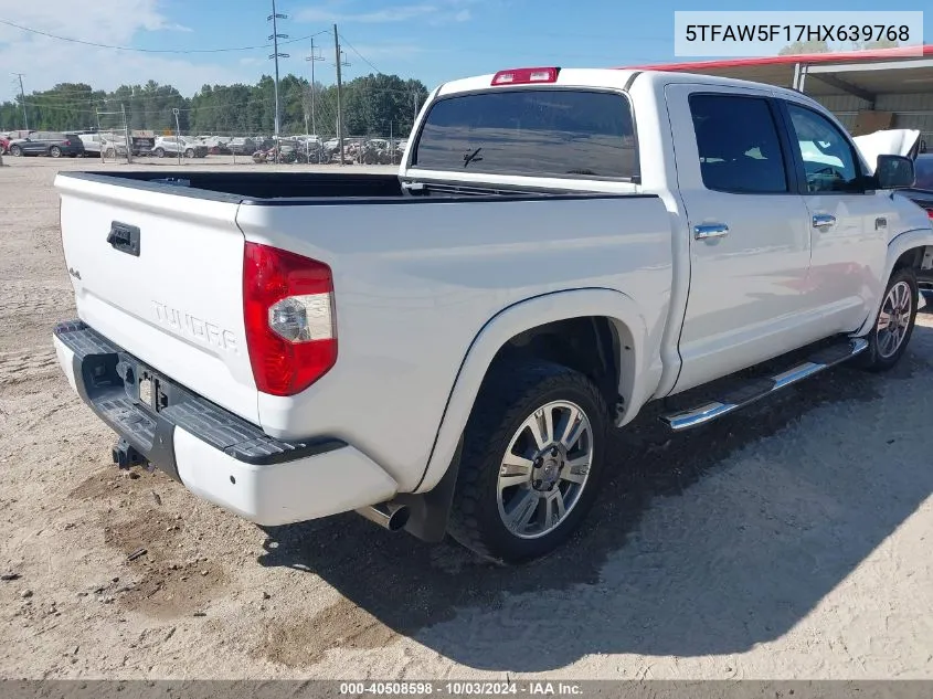 2017 Toyota Tundra 1794 5.7L V8 VIN: 5TFAW5F17HX639768 Lot: 40508598