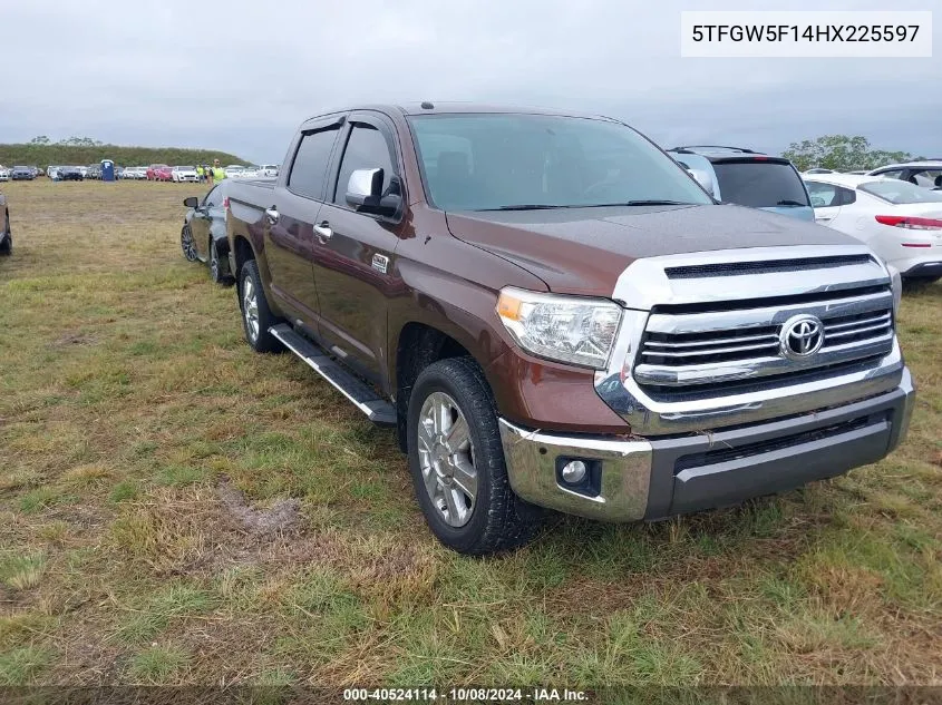 2017 Toyota Tundra 1794 5.7L V8 VIN: 5TFGW5F14HX225597 Lot: 40524114