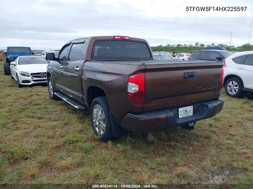 2017 Toyota Tundra 1794 5.7L V8 VIN: 5TFGW5F14HX225597 Lot: 40524114