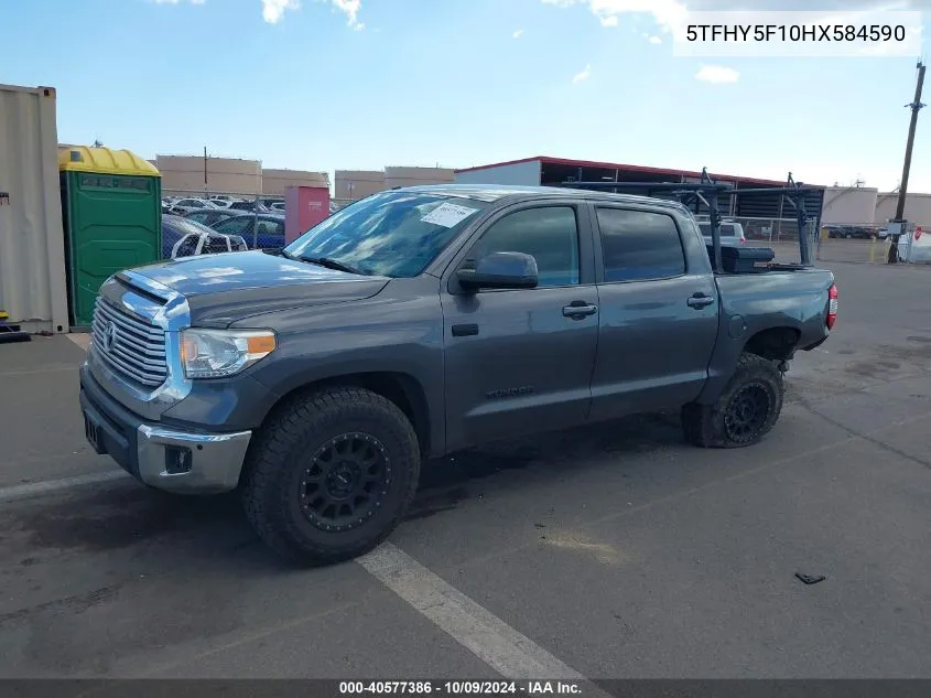 2017 Toyota Tundra Limited 5.7L V8 VIN: 5TFHY5F10HX584590 Lot: 40577386