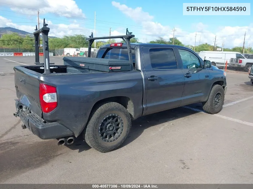 2017 Toyota Tundra Limited 5.7L V8 VIN: 5TFHY5F10HX584590 Lot: 40577386