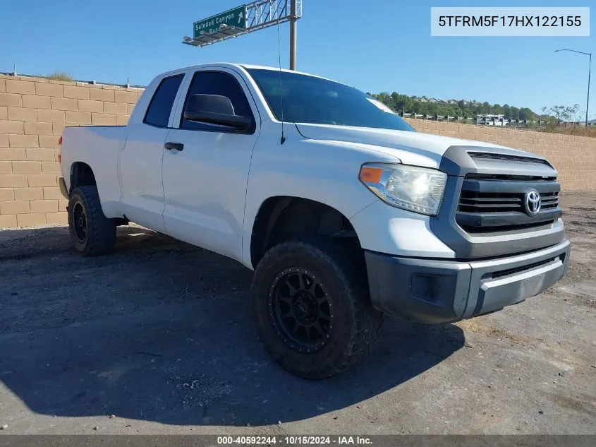 2017 Toyota Tundra Sr 4.6L V8 VIN: 5TFRM5F17HX122155 Lot: 40592244