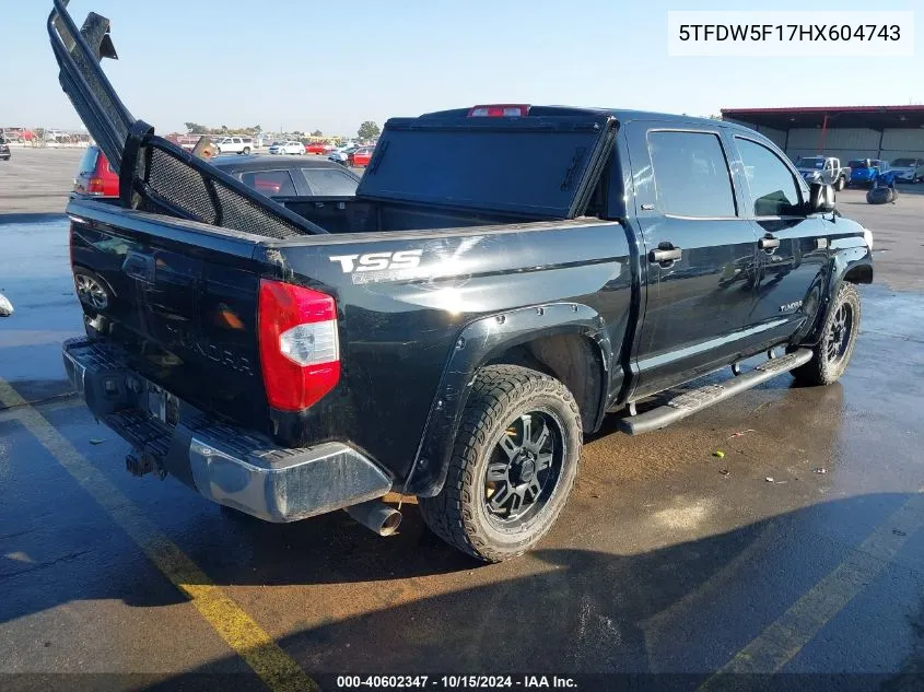 5TFDW5F17HX604743 2017 Toyota Tundra Sr5 5.7L V8