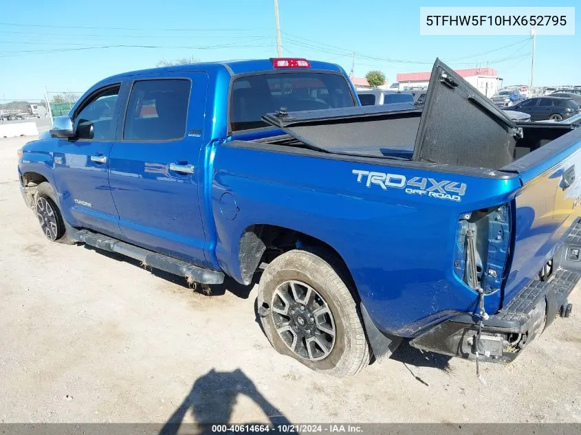 5TFHW5F10HX652795 2017 Toyota Tundra Limited 5.7L V8