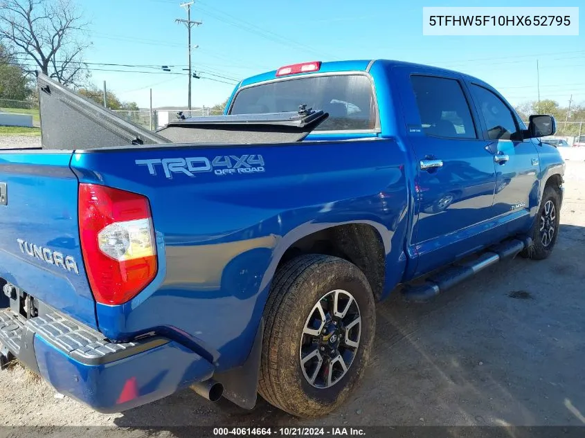 5TFHW5F10HX652795 2017 Toyota Tundra Limited 5.7L V8