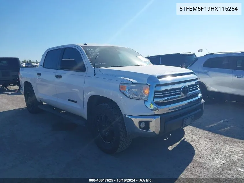 2017 Toyota Tundra Sr5 4.6L V8 VIN: 5TFEM5F19HX115254 Lot: 40617625