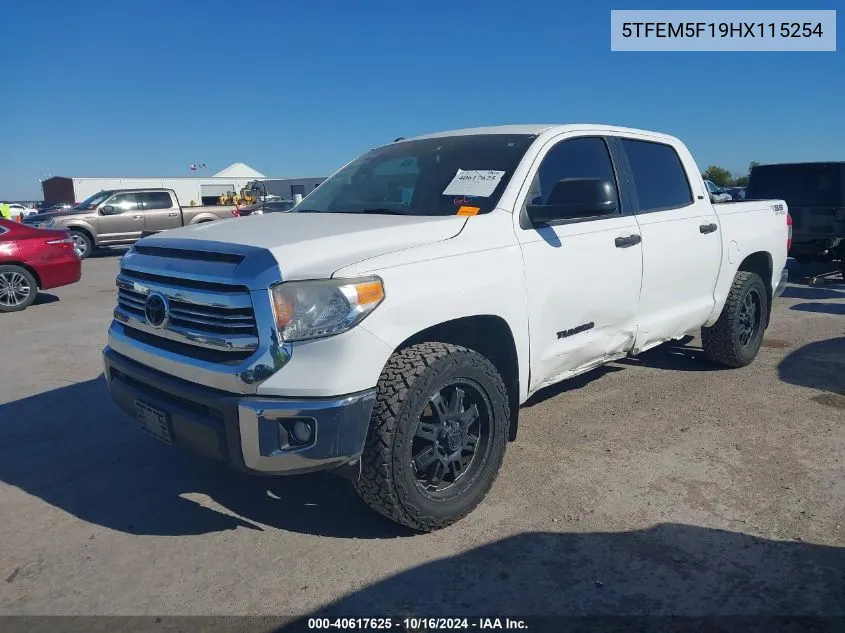 2017 Toyota Tundra Sr5 4.6L V8 VIN: 5TFEM5F19HX115254 Lot: 40617625