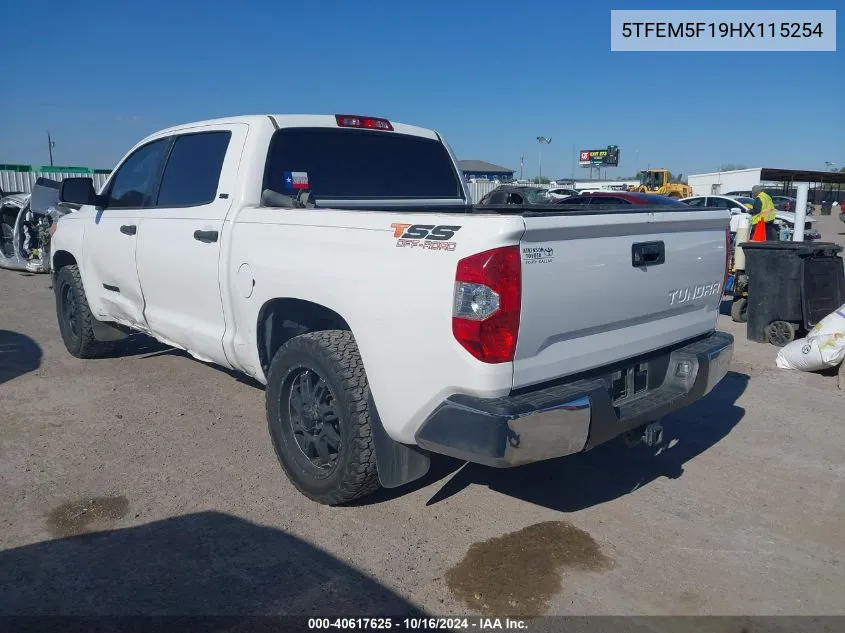 2017 Toyota Tundra Sr5 4.6L V8 VIN: 5TFEM5F19HX115254 Lot: 40617625