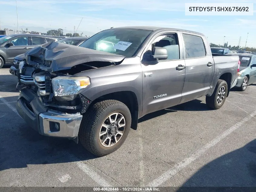 2017 Toyota Tundra Crewmax Sr5/Trd Pro VIN: 5TFDY5F15HX675692 Lot: 40620446