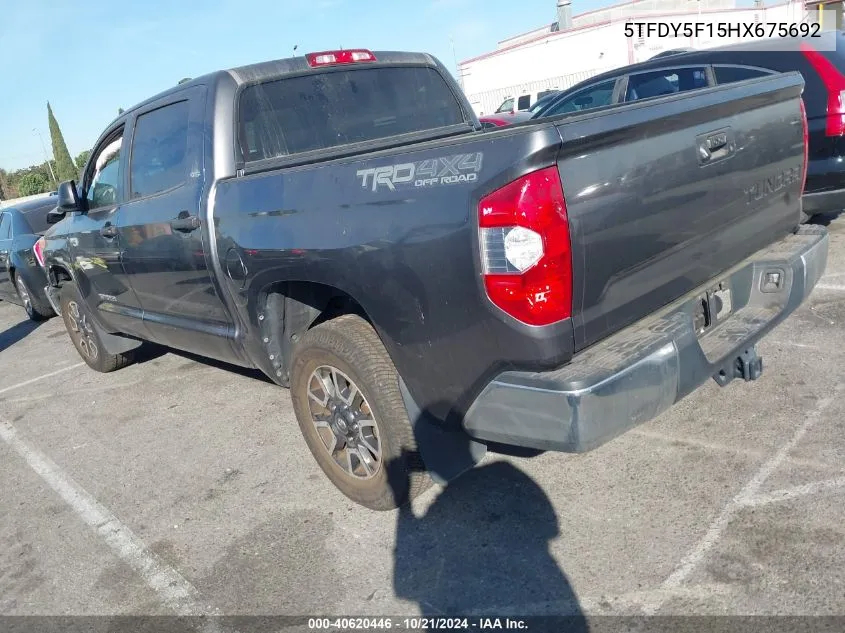 5TFDY5F15HX675692 2017 Toyota Tundra Crewmax Sr5/Trd Pro