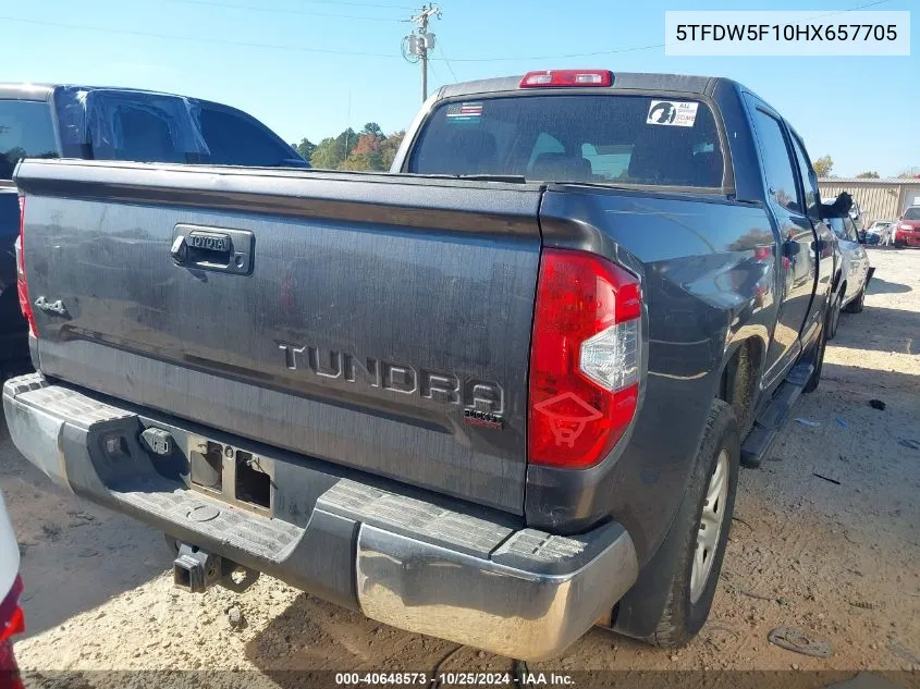 5TFDW5F10HX657705 2017 Toyota Tundra Sr5 5.7L V8