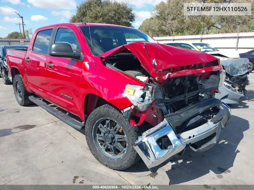 2017 Toyota Tundra Sr5 4.6L V8 VIN: 5TFEM5F12HX110526 Lot: 40656984