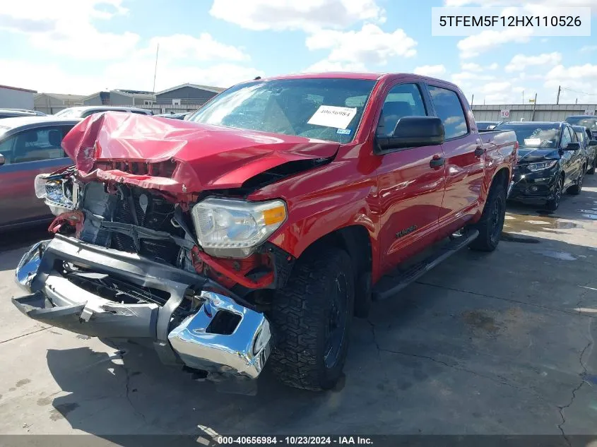 2017 Toyota Tundra Sr5 4.6L V8 VIN: 5TFEM5F12HX110526 Lot: 40656984