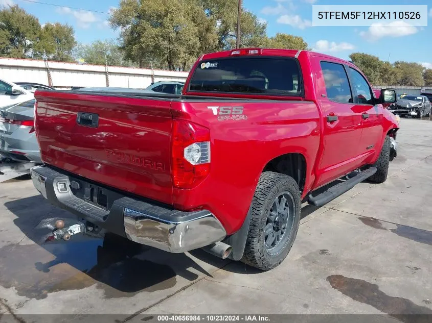 2017 Toyota Tundra Sr5 4.6L V8 VIN: 5TFEM5F12HX110526 Lot: 40656984