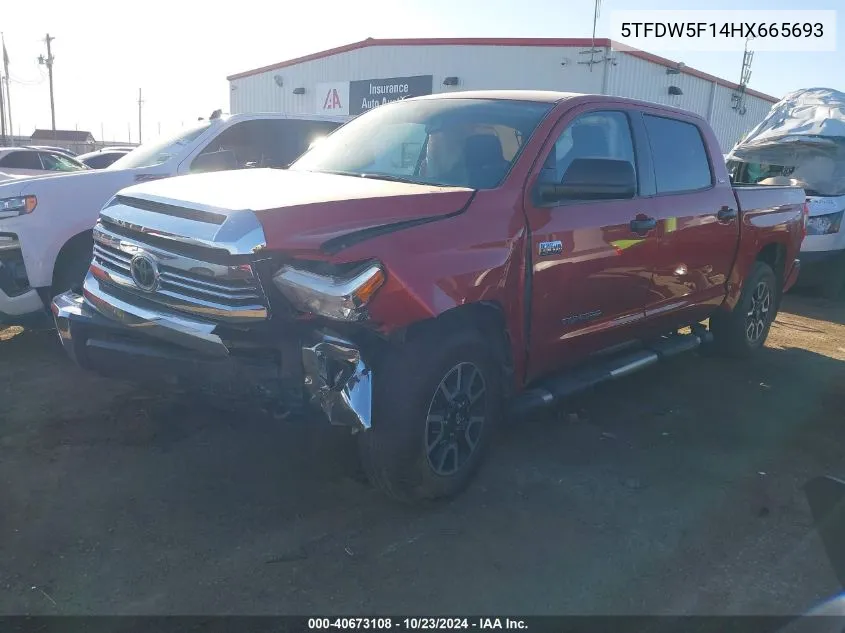 5TFDW5F14HX665693 2017 Toyota Tundra Sr5 5.7L V8