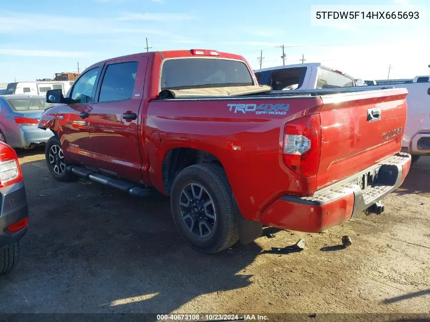 5TFDW5F14HX665693 2017 Toyota Tundra Sr5 5.7L V8