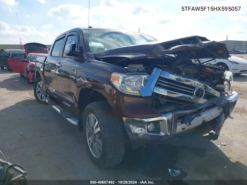 2017 Toyota Tundra 1794 5.7L V8 VIN: 5TFAW5F15HX595057 Lot: 40687492