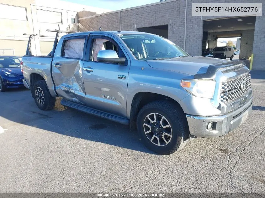 2017 Toyota Tundra Limited 5.7L V8 VIN: 5TFHY5F14HX652776 Lot: 40757015