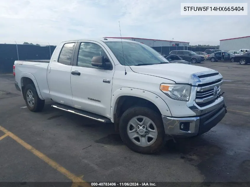 2017 Toyota Tundra Sr5 5.7L V8 VIN: 5TFUW5F14HX665404 Lot: 40783406