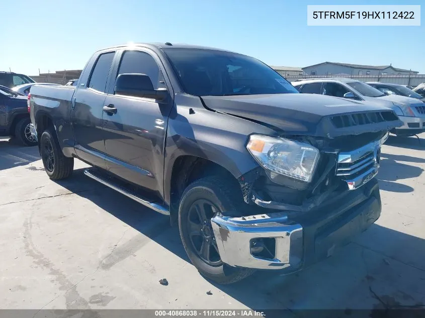 2017 Toyota Tundra Sr5 4.6L V8 VIN: 5TFRM5F19HX112422 Lot: 40868038