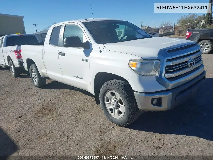 2017 Toyota Tundra Sr5 5.7L V8 VIN: 5TFUW5F11HX632411 Lot: 40875597