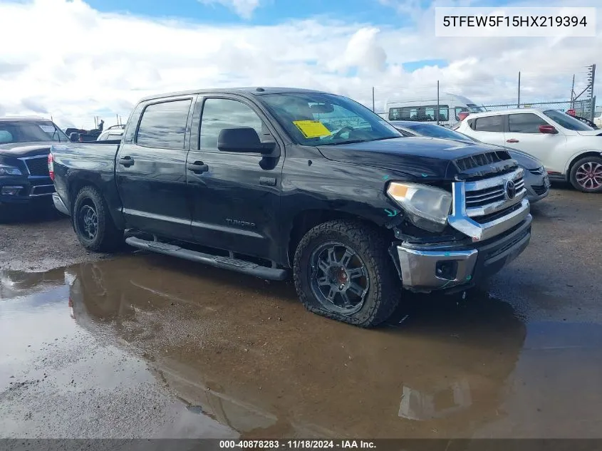 2017 Toyota Tundra Sr5 5.7L V8 VIN: 5TFEW5F15HX219394 Lot: 40878283