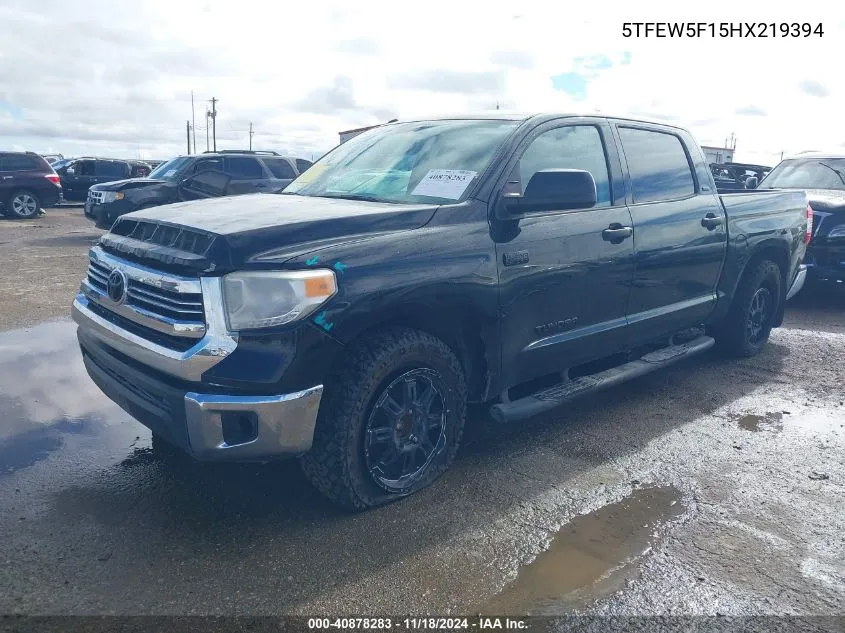 2017 Toyota Tundra Sr5 5.7L V8 VIN: 5TFEW5F15HX219394 Lot: 40878283