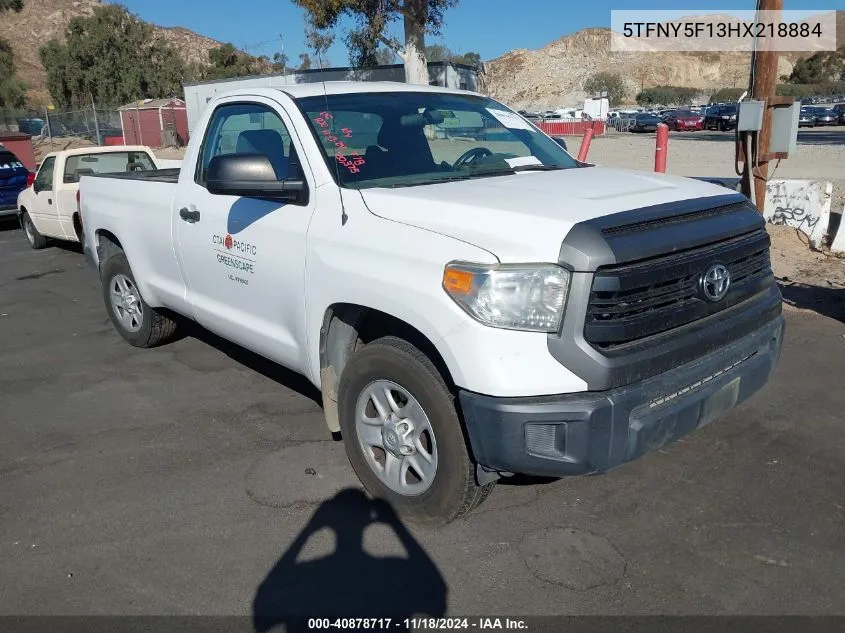 2017 Toyota Tundra Sr 5.7L V8 VIN: 5TFNY5F13HX218884 Lot: 40878717