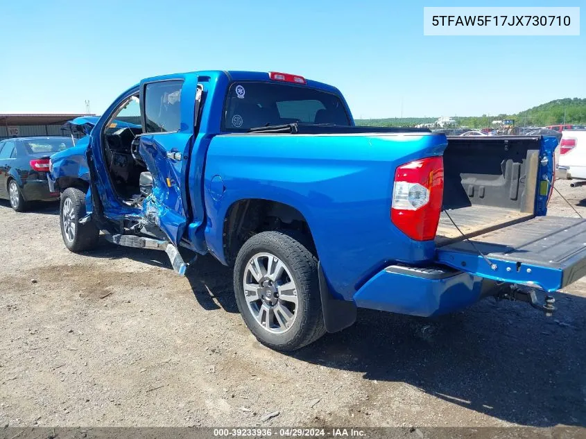 2018 Toyota Tundra 1794 5.7L V8 VIN: 5TFAW5F17JX730710 Lot: 39233936