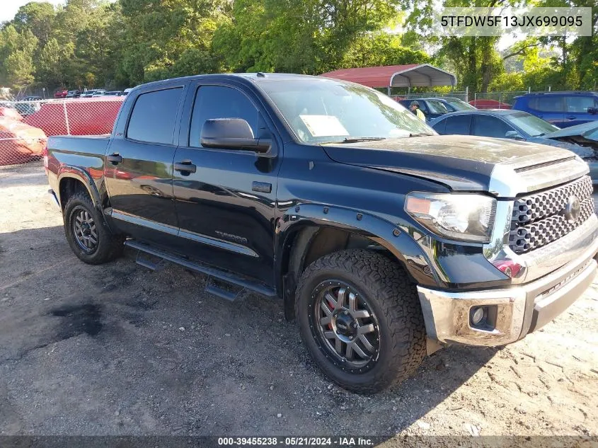 2018 Toyota Tundra Sr5 5.7L V8 VIN: 5TFDW5F13JX699095 Lot: 39455238