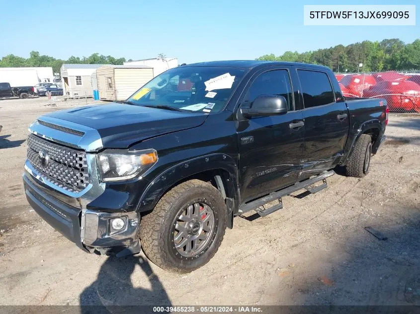 2018 Toyota Tundra Sr5 5.7L V8 VIN: 5TFDW5F13JX699095 Lot: 39455238