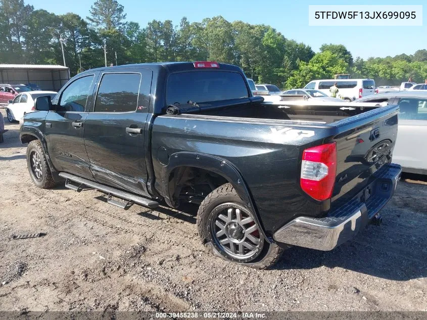 2018 Toyota Tundra Sr5 5.7L V8 VIN: 5TFDW5F13JX699095 Lot: 39455238