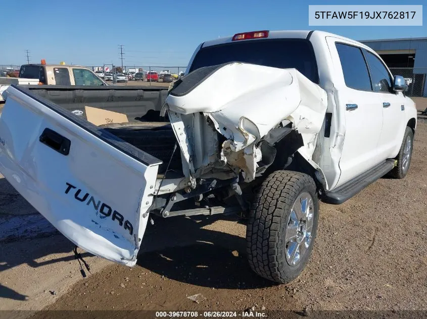 5TFAW5F19JX762817 2018 Toyota Tundra 1794 5.7L V8