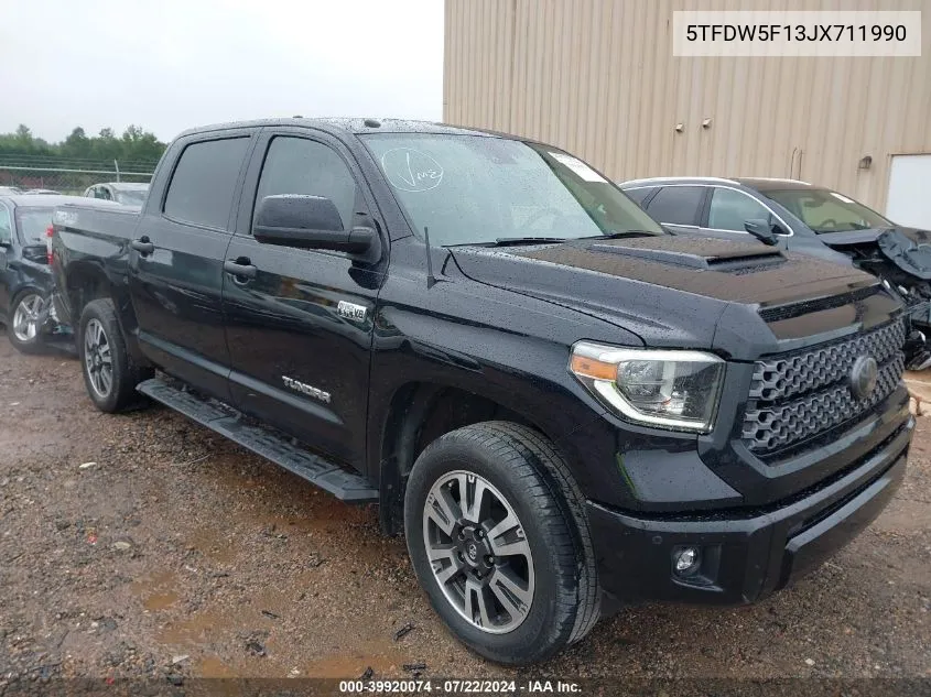 2018 Toyota Tundra Sr5 5.7L V8 VIN: 5TFDW5F13JX711990 Lot: 39920074