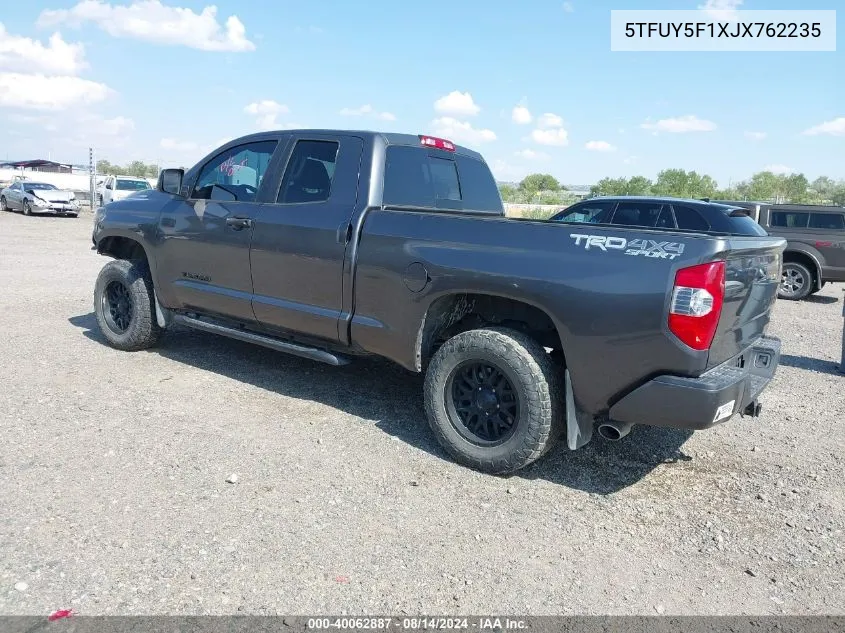 2018 Toyota Tundra Sr5 5.7L V8 VIN: 5TFUY5F1XJX762235 Lot: 40062887