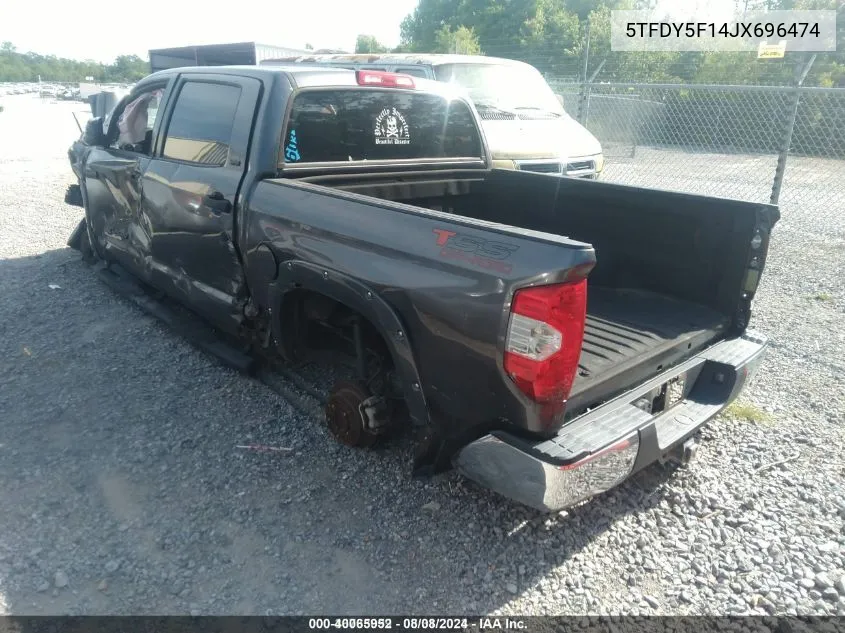 2018 Toyota Tundra Sr5 5.7L V8 VIN: 5TFDY5F14JX696474 Lot: 40065952