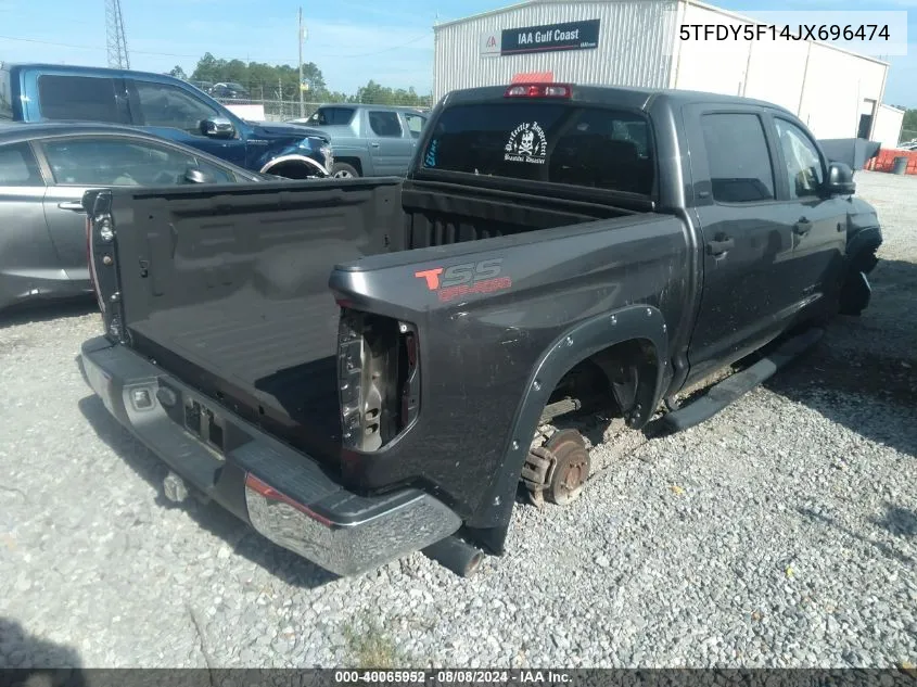 2018 Toyota Tundra Sr5 5.7L V8 VIN: 5TFDY5F14JX696474 Lot: 40065952