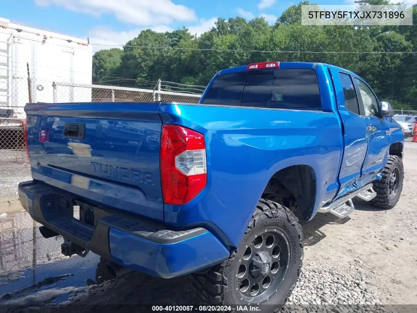 2018 Toyota Tundra Limited 5.7L V8 VIN: 5TFBY5F1XJX731896 Lot: 40120087