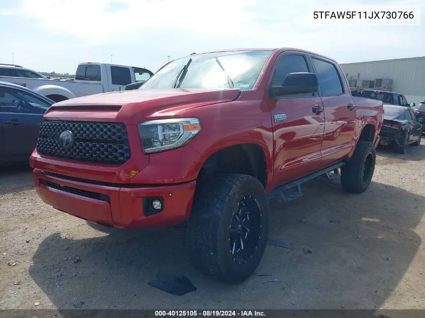 5TFAW5F11JX730766 2018 Toyota Tundra Platinum 5.7L V8