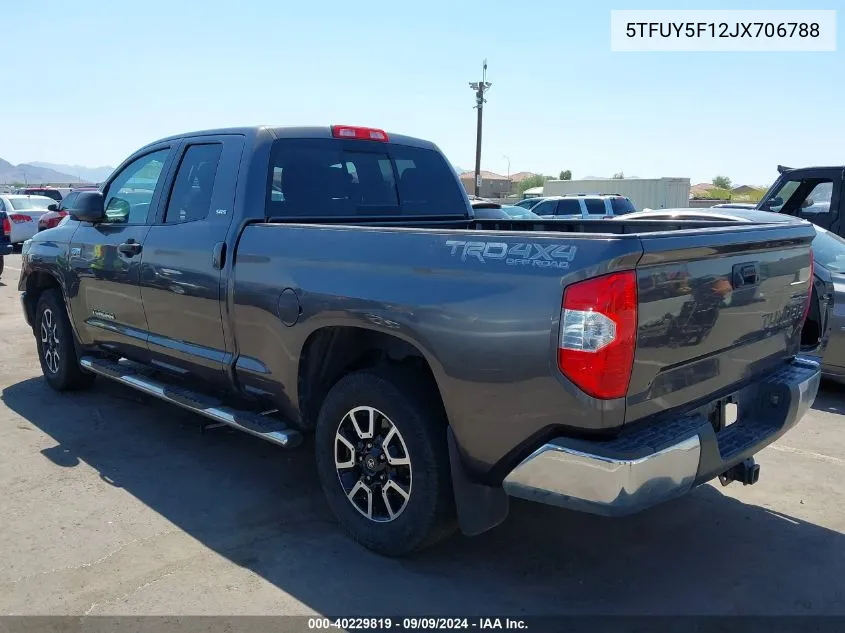 2018 Toyota Tundra Sr5 5.7L V8 VIN: 5TFUY5F12JX706788 Lot: 40229819