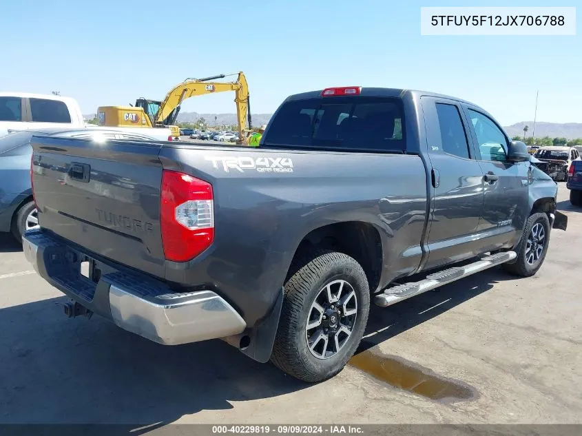 2018 Toyota Tundra Sr5 5.7L V8 VIN: 5TFUY5F12JX706788 Lot: 40229819