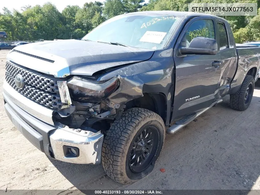 2018 Toyota Tundra Sr5 4.6L V8 VIN: 5TFUM5F14JX077563 Lot: 40233193