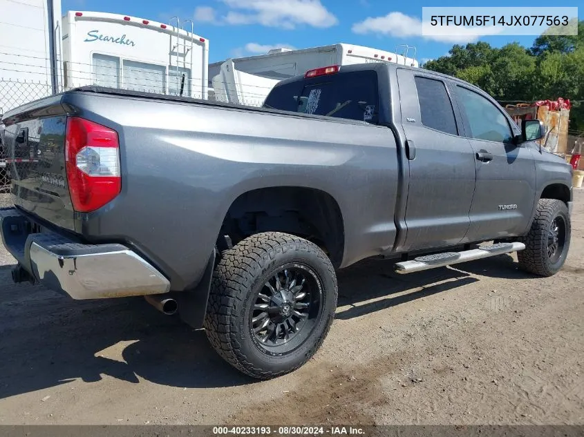 2018 Toyota Tundra Sr5 4.6L V8 VIN: 5TFUM5F14JX077563 Lot: 40233193