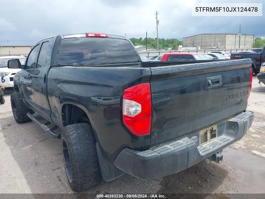 5TFRM5F10JX124478 2018 Toyota Tundra Sr 4.6L V8