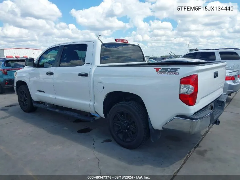 2018 Toyota Tundra Sr5 4.6L V8 VIN: 5TFEM5F15JX134440 Lot: 40347375