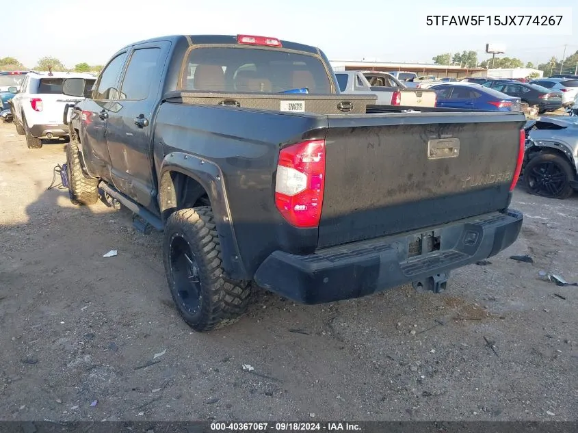 5TFAW5F15JX774267 2018 Toyota Tundra 1794 5.7L V8