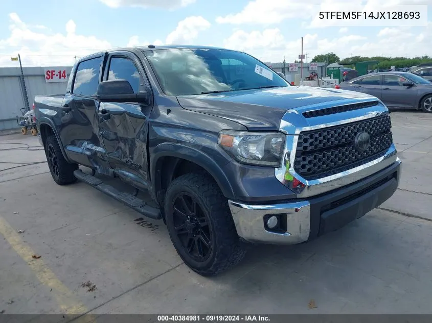 2018 Toyota Tundra Sr5 4.6L V8 VIN: 5TFEM5F14JX128693 Lot: 40384981